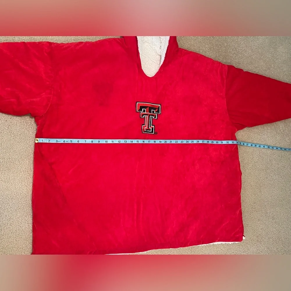 Texas Tech College Reversible Hooded Blanket Poncho
